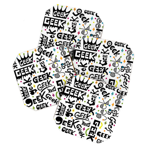 Andi Bird Geek Words Coaster Set