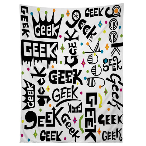 Andi Bird Geek Words Tapestry