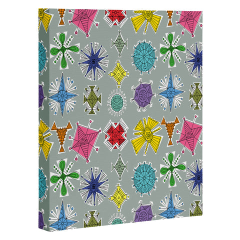 Andi Bird Geos Retro Graphite Art Canvas