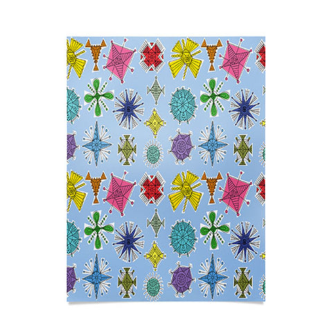 Andi Bird Geos Retro Sky Poster