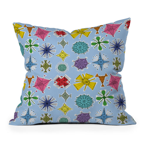 Andi Bird Geos Retro Sky Throw Pillow