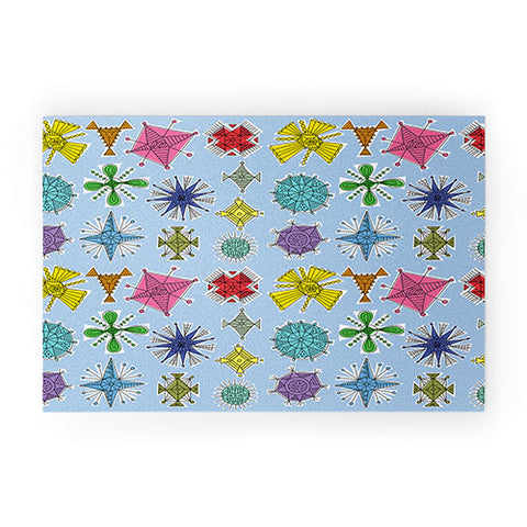 Andi Bird Geos Retro Sky Welcome Mat