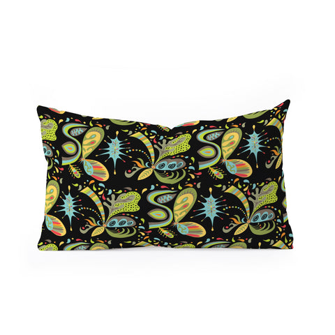 Andi Bird Goodness black Oblong Throw Pillow