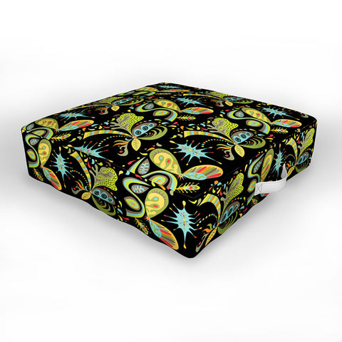 Andi Bird Goodness black Outdoor Floor Cushion
