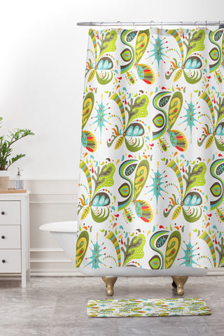 Andi Bird Goodness Shower Curtain And Mat
