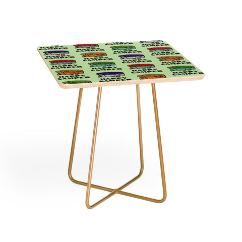 Andi Bird Happy Camper Green Side Table