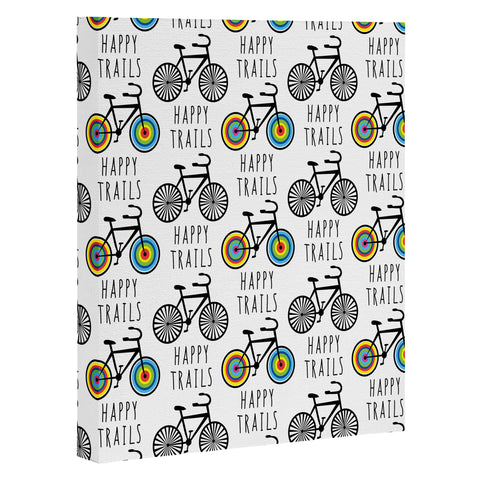 Andi Bird Happy Trails Biking Art Canvas
