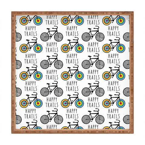 Andi Bird Happy Trails Biking Square Tray