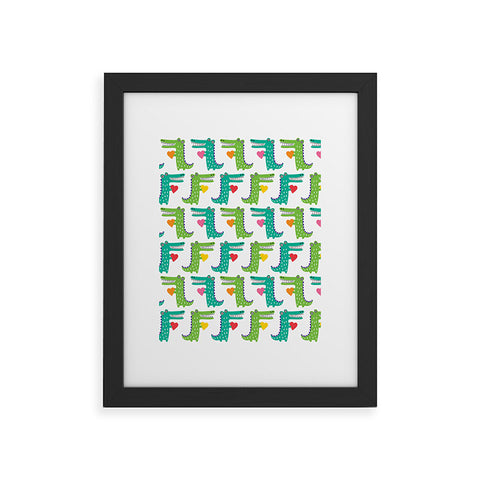 Andi Bird Heartfelt Gators Framed Art Print