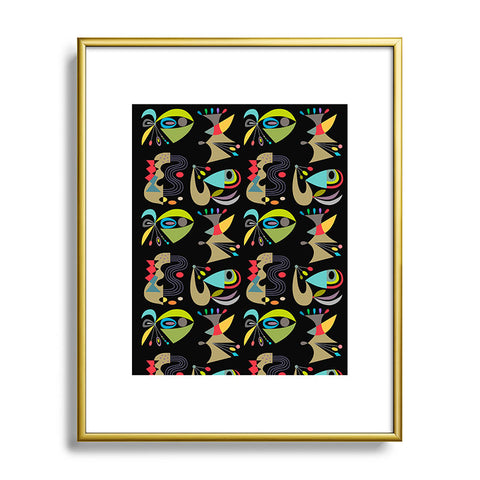 Andi Bird Honor Black Metal Framed Art Print