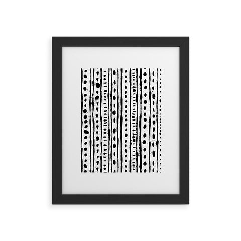 Andi Bird Ink Stripe Framed Art Print
