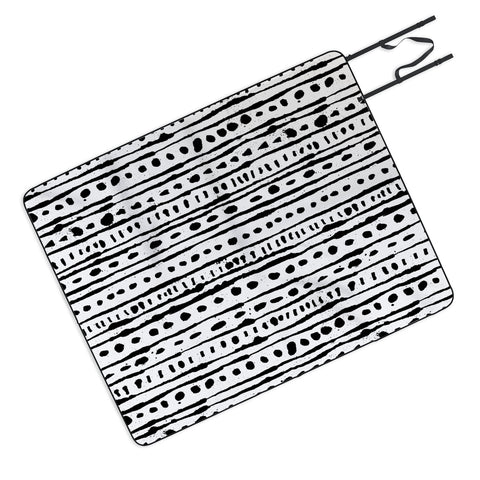 Andi Bird Ink Stripe Picnic Blanket
