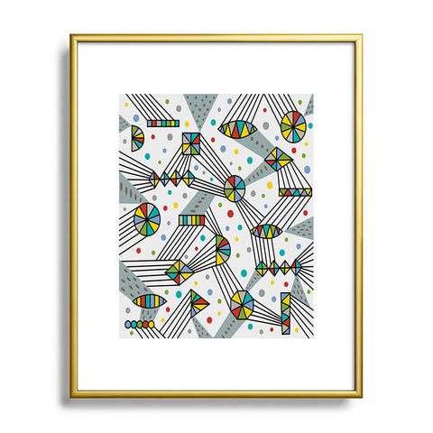 Andi Bird Intergalactic Grey Metal Framed Art Print