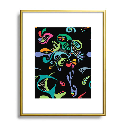 Andi Bird Justice black Metal Framed Art Print