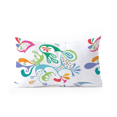 Andi Bird Justice white Oblong Throw Pillow