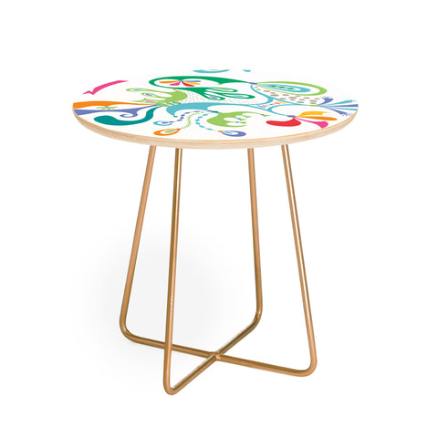 Andi Bird Justice white Round Side Table