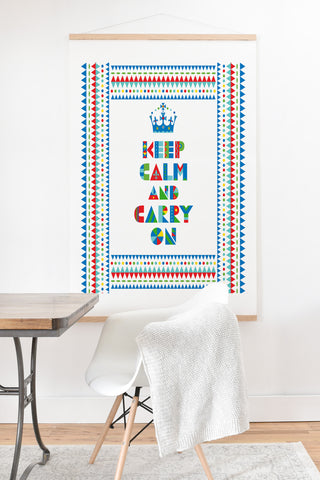 Andi Bird Keep Calm And Carry On Art Print And Hanger