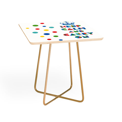 Andi Bird Keep Calm And Carry On Side Table