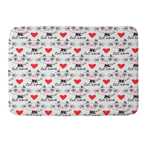 Andi Bird Kitten Love Memory Foam Bath Mat