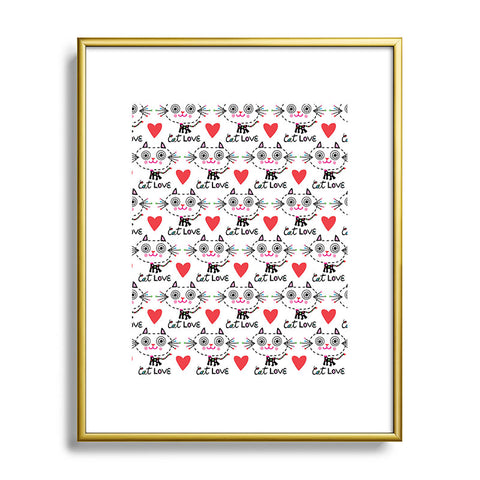 Andi Bird Kitten Love Metal Framed Art Print
