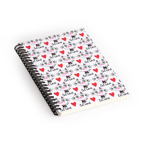 Andi Bird Kitten Love Spiral Notebook