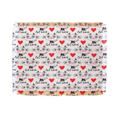 Andi Bird Kitten Love Throw Blanket