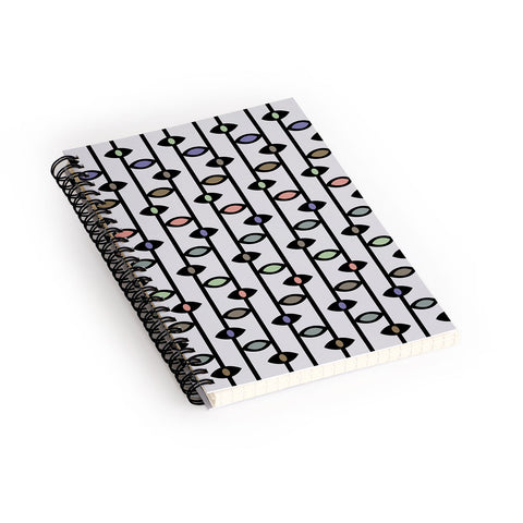 Andi Bird Larkspur Taupe Spiral Notebook