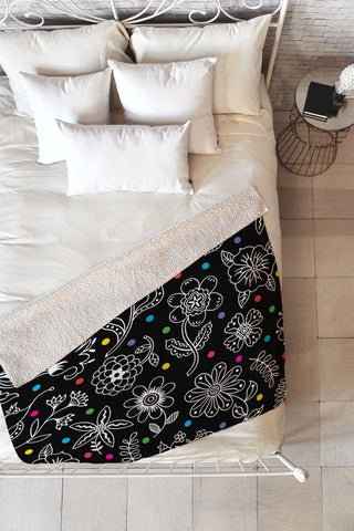 Andi Bird Marin Flowers Fleece Throw Blanket