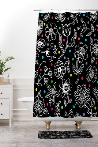 Andi Bird Marin Flowers Shower Curtain And Mat