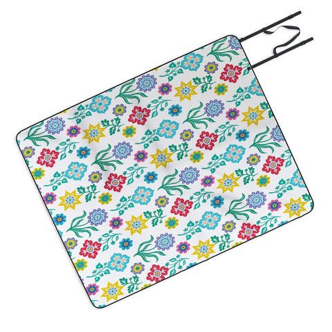 Andi Bird Mendocino Flowers Picnic Blanket