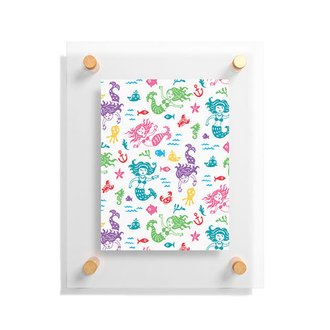 Andi Bird Merry Mermaids Floating Acrylic Print