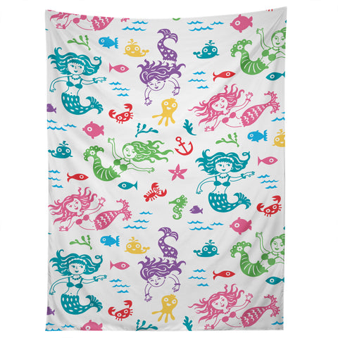 Andi Bird Merry Mermaids Tapestry