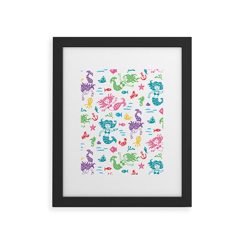 Andi Bird Merry Mermaids Framed Art Print
