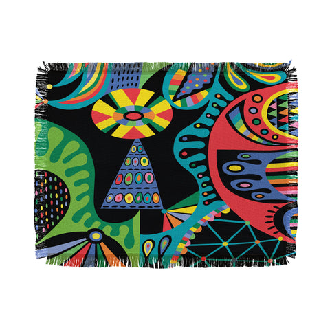 Andi Bird Mojo Black Throw Blanket