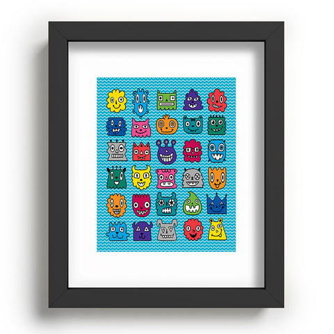 Andi Bird Monster Mash Blue Recessed Framing Rectangle