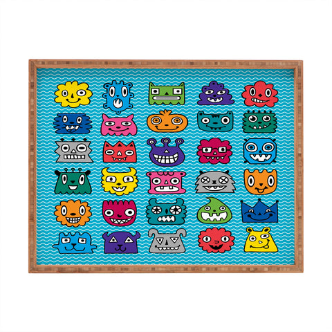 Andi Bird Monster Mash Blue Rectangular Tray