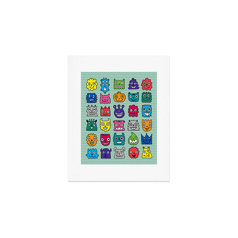 Andi Bird Monster Mash Sage Art Print