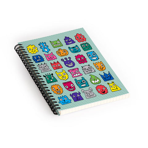 Andi Bird Monster Mash Sage Spiral Notebook