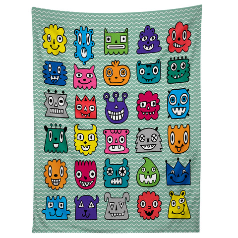 Andi Bird Monster Mash Sage Tapestry