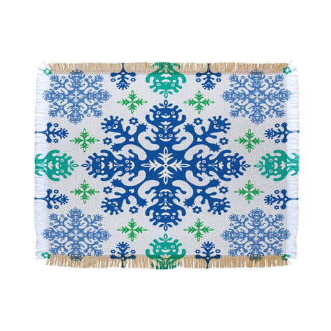 Andi Bird Monstrous Blue Throw Blanket