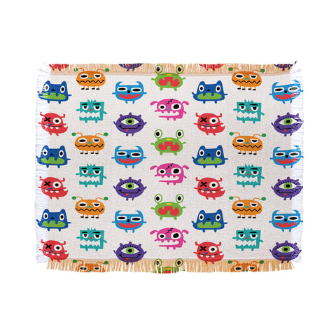 Andi Bird Monstrous Monsters Throw Blanket