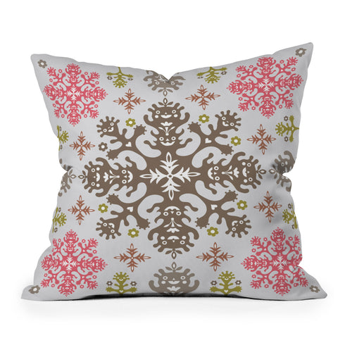 Andi Bird Monstrous Rose Throw Pillow