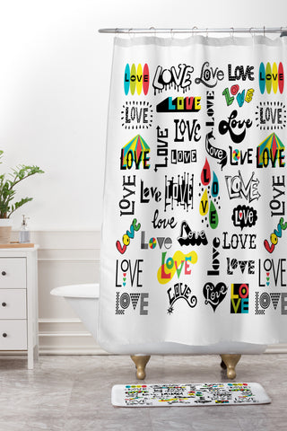 Andi Bird More Love Shower Curtain And Mat