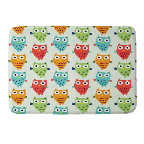 Andi Bird Owl Fun Memory Foam Bath Mat