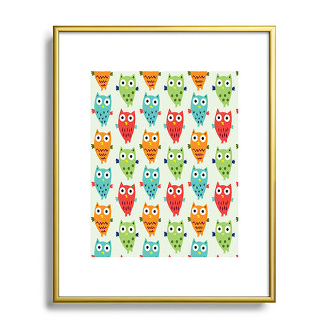 Andi Bird Owl Fun Metal Framed Art Print
