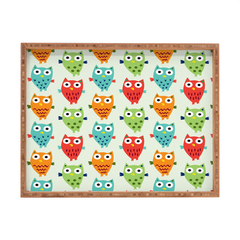 Andi Bird Owl Fun Rectangular Tray