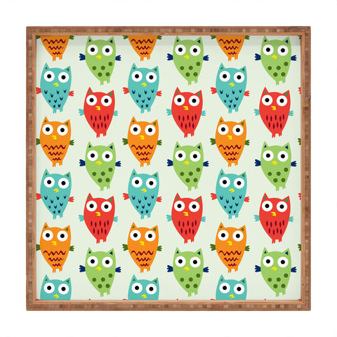 Andi Bird Owl Fun Square Tray
