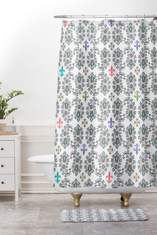 Andi Bird Paisley Ornamental Shower Curtain And Mat