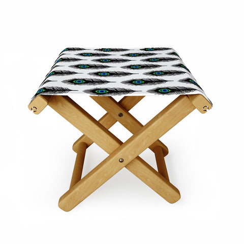 Andi Bird Peacock Boho Folding Stool