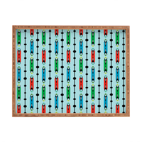 Andi Bird Pointy Retro Aqua Rectangular Tray